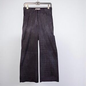 Ines & Marechal Pants Lamb Leather Wide Leg Size 36EU/US 28 Blue Gray